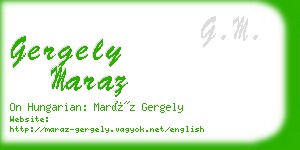 gergely maraz business card